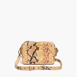 NWT Madewell Transport Camera Snake Embossed Leather Bag